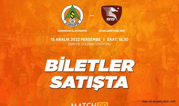 Alanyaspor, Salernitana maçının biletleri satışa çıktı