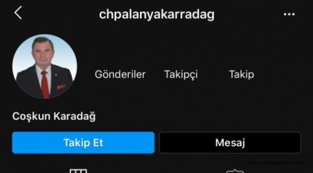 CHP'li Karadağ isminde sahte hesap açıldı