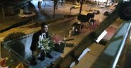 Alanya’da damat kız istemeye mobil asansörle geldi