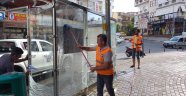 ÖNCE OTOBÜSLER ŞİMDİ DURAKLAR TEMİZLENİYOR