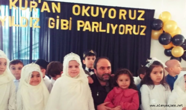 Alanya'da minikler ilk karnelerini aldı