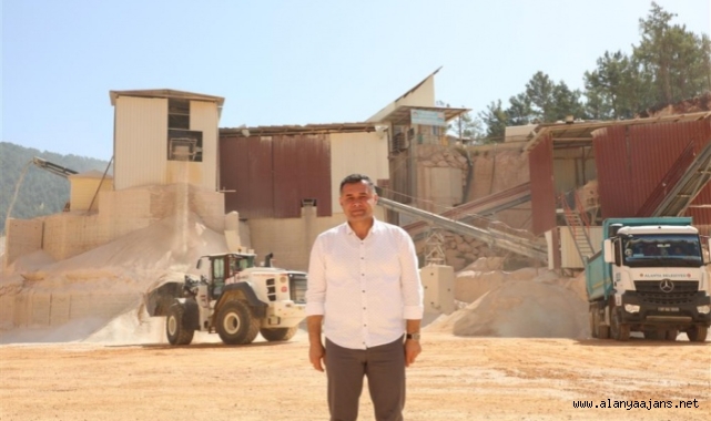 Alanya Belediyesi Maden Kalker Ocağı’nda üretim 2 katına yükseldi