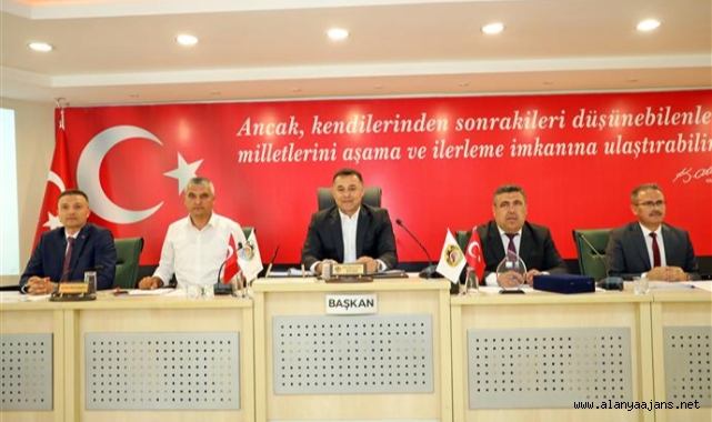 Alanya Belediyesi'nde Temmuz ayı meclisi gerçekleştirildi