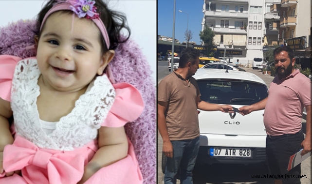Alanya'da 37 günü kalan Ela bebek için babası aracını sattı