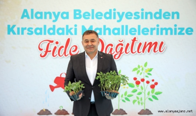 Başkan Yücel’den kırsal mahallelere fide dağıtımı