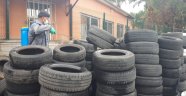 Alanya’da 40 TIR dolusu atık lastik toplandı